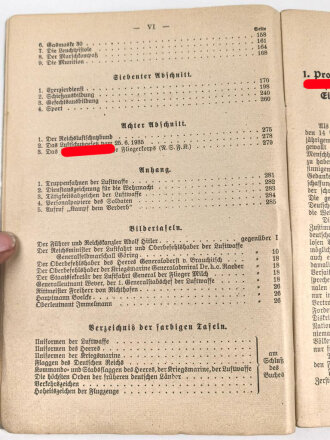 "Der Dienstunterricht in der Luftwaffe" Jahrgang 1938, 285 Seiten, DIN A5