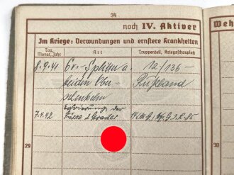Wehrpaß Heer, eingestellt am 3.November 1939 bei Gebirgsjäger Ersatz Btl. 136 Wörgl.