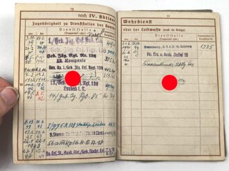 Wehrpaß Heer, eingestellt am 3.November 1939 bei Gebirgsjäger Ersatz Btl. 136 Wörgl.