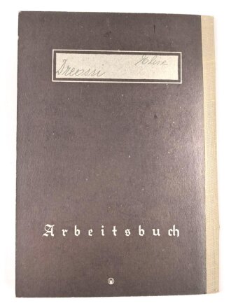 Arbeitsbuch einer Reinigungsfrau in der Gemeinde Bischofshofen, datiert 1942