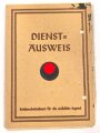 Reichsarbeitsdienst für die weibliche Jugend "Dienstausweis einer Arbeitsmaid II" ausgestellt 1945, mit Beschäftigungszeugnis und Entlassungsschein, entnazifiziert
