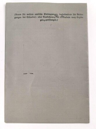 Führerschein eines Mannes aus Wien, datiert 1939