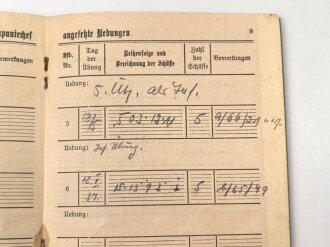 Schießbuch Gruppe A eines Angehörigen der 6. kompanie Inf.-Rgt. 33, Schiesjahr 1937