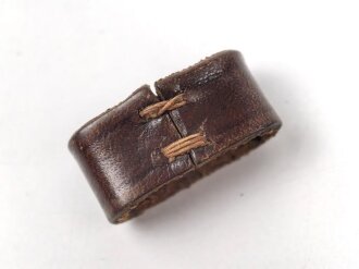 Schieber aus braunem Leder für Trageriemen der...