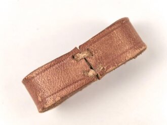 Schieber aus braunem Leder für Trageriemen der...