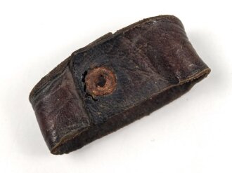 Schieber aus braunem Leder für Trageriemen der...