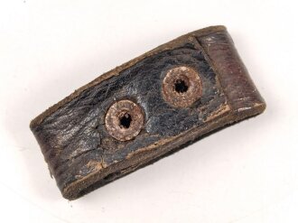 Schieber aus braunem Leder für Trageriemen der...