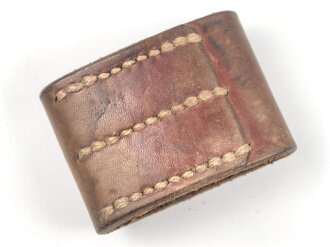 Schieber aus braunem Leder für Trageriemen der...