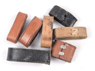 Konvolut Schieber aus Leder, Größe innen...