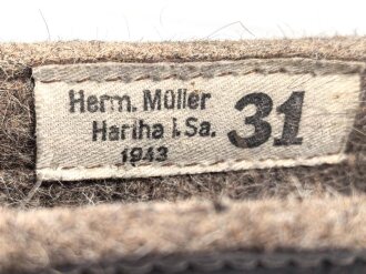 Paar Wehrmacht Überschuhe für die Winterfront, wurden über den normalen Stiefeln z.B. auf Wache getragen.Ungetragenes Paar, datiert 1943