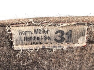 Paar Wehrmacht Überschuhe für die Winterfront, wurden über den normalen Stiefeln z.B. auf Wache getragen.Ungetragenes Paar, datiert 1943