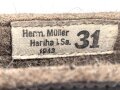 Paar Wehrmacht Überschuhe für die Winterfront, wurden über den normalen Stiefeln z.B. auf Wache getragen.Ungetragenes Paar, datiert 1943