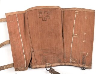 Reichsmarine, Paar Gamaschen Baugleich kaiserliche Marine, Kammerstücke des Beschaffungsamtes Kiel 1923