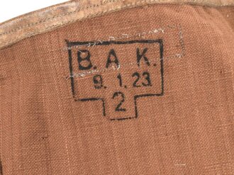 Reichsmarine, Paar Gamaschen Baugleich kaiserliche Marine, Kammerstücke des Beschaffungsamtes Kiel 1923