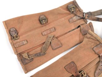 Kaiserliche Marine, Paar Gamaschen für Landeinheiten, Kammerstücke des Beschaffungsamtes Kiel 1913, getragenes Paar