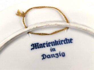 "Marienkirche in Danzig" Wandteller anlässlich " Weihnachten 1940"  Guter Zustand, Durchmesser 22cm, Hersteller Rosenthal Porzellan