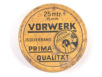 Isolierbanddose aus der Zeit des 2. Weltkrieg, sieht man in kleiner in der Pionier Werkzeugtasche, ungereinigtes Stück