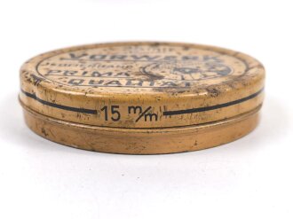 Isolierbanddose aus der Zeit des 2. Weltkrieg, sieht man in kleiner in der Pionier Werkzeugtasche, ungereinigtes Stück