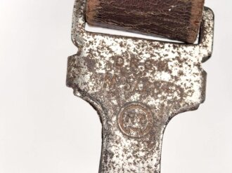 Trageriemen für diverse Taschen von Parteiverbänden. Braunes Leder , Gesamtlänge wie fotografiert 111cm