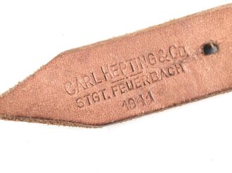 Tornisterriemen Wehrmacht, getragenes Stück, datiert 1941