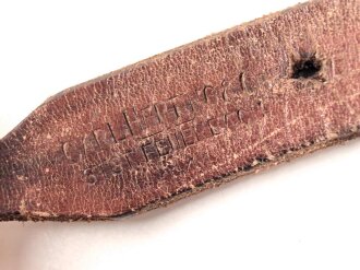 Tornisterriemen Wehrmacht, getragenes Stück, datiert 1941