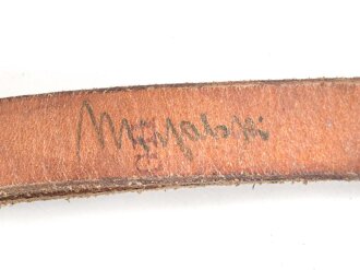 Tornisterriemen Wehrmacht, getragenes Stück, datiert 1941