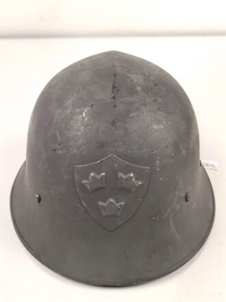 Schweden, Stahlhelm M21/26. Originallack, getragenes Stück