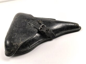 1. Weltkrieg Koffertasche P08 , datiert 1917. Von der norwegischen Armee nach Ende des 2.Weltkrieges übernommen. Die Koppelschlaufen wurden entfernt und eine Vorrichtung zum tragen am amerikanischen Lochkoppel angenietet.