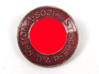 Mitgliedsabzeichen der NSDAP, Nadelsystem alt ergänzt, aber defekt, getragenes Stück