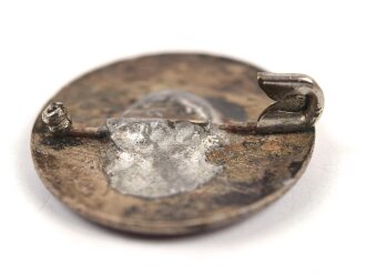 Mitgliedsabzeichen der NSDAP, Nadelsystem alt ergänzt, aber defekt, getragenes Stück