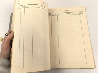 Funktrupp Betriebsbuch, angefangen am 24.1.1944, Zwei Seiten geführt, dann Zivil weiterverwendet. DIN A4