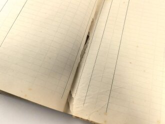 Funktrupp Betriebsbuch, angefangen am 24.1.1944, Zwei Seiten geführt, dann Zivil weiterverwendet. DIN A4