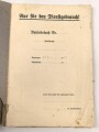 Funktrupp Betriebsbuch, angefangen am 24.1.1944, Zwei Seiten geführt, dann Zivil weiterverwendet. DIN A4