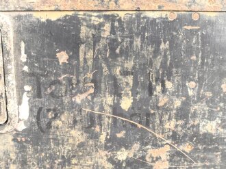 Deckel zum Zubehörtornister für Tornister Empänger Berta . Originallack, ungereinigtes Stück