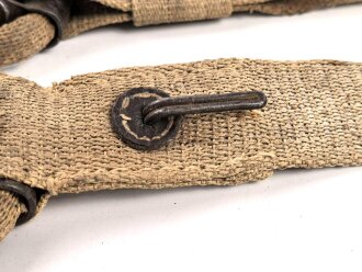 1.Weltkrieg , Zuggurt für Schlittenlafette zum MG08 aus Ersatzmaterial. In diesem Zustand sehr selten