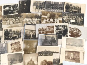 1. Weltkrieg, Gruppe Fotos eines Angehörigen im Braunschweigischen Infanterie Regiment 92. Insgesamt 75  Fotos, davon 28 Stück mit eindeutig sichtbarem Totenkopf an der Schirmmütze bzw. Pickelhaube.