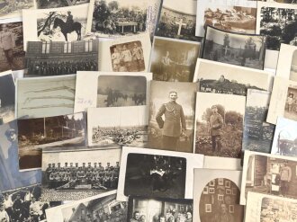 1. Weltkrieg, Gruppe Fotos eines Angehörigen im Braunschweigischen Infanterie Regiment 92. Insgesamt 75  Fotos, davon 28 Stück mit eindeutig sichtbarem Totenkopf an der Schirmmütze bzw. Pickelhaube.