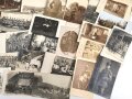 1. Weltkrieg, Gruppe Fotos eines Angehörigen im Braunschweigischen Infanterie Regiment 92. Insgesamt 75  Fotos, davon 28 Stück mit eindeutig sichtbarem Totenkopf an der Schirmmütze bzw. Pickelhaube.