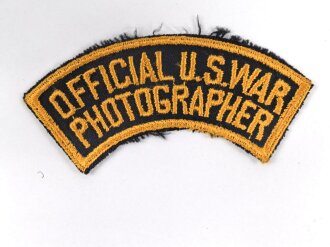 U.S. Army, "Official U.S.War Photographer" patch