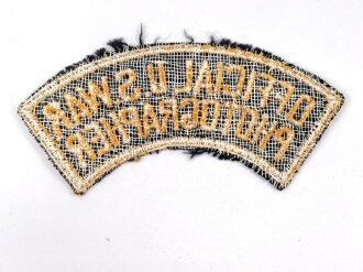 U.S. Army, "Official U.S.War Photographer" patch