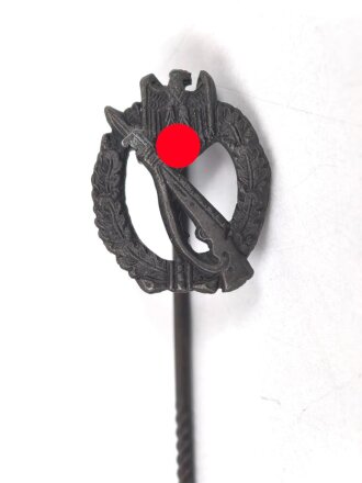 Miniatur Infanteriesturmabzeichen in silber, 16mm, Zink