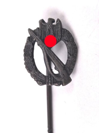 Miniatur Infanteriesturmabzeichen in silber, 16mm, Zink
