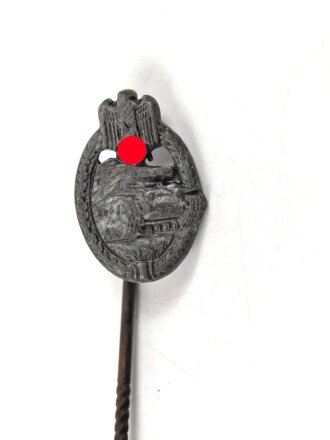 Miniatur  Panzerkampfabzeichen in silber, 16mm, Zink