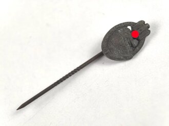 Miniatur  Panzerkampfabzeichen in silber, 16mm, Zink