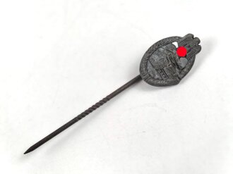 Miniatur  Panzerkampfabzeichen in silber, 16mm, Zink