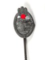 Miniatur  Panzerkampfabzeichen in silber, 16mm, Zink