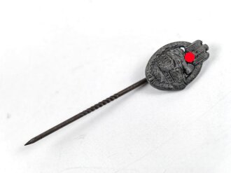 Miniatur  Panzerkampfabzeichen in silber, 16mm, Zink