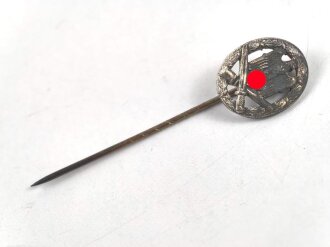 Miniatur  Allgemeines Sturmabzeichen, 16mm, Zink versilbert