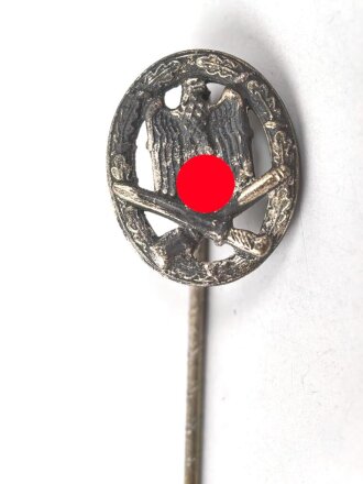 Miniatur  Allgemeines Sturmabzeichen, 16mm, Zink versilbert