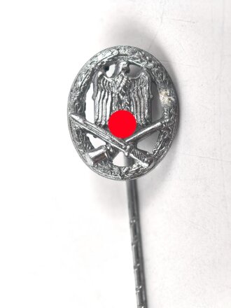 Miniatur  Allgemeines Sturmabzeichen, 16mm, Zink versilbert